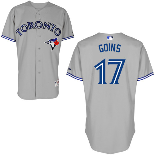 Ryan Goins #17 MLB Jersey-Toronto Blue Jays Men's Authentic Road Gray Cool Base Baseball Jersey
